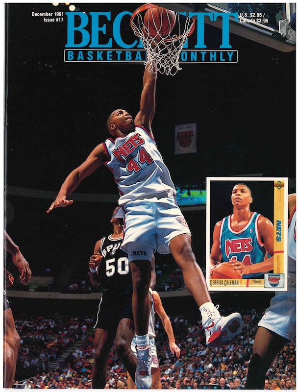 BECKETT BASKETBALL MAGAZINE 1991 #17 DERRICK COLEMAN