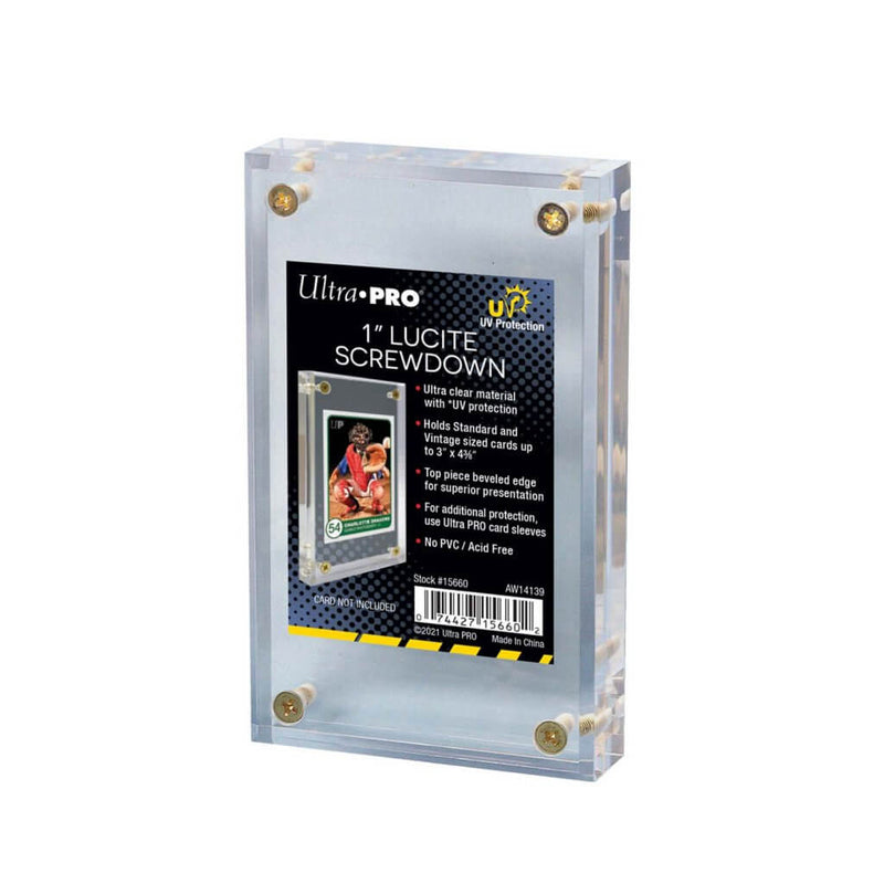 ULTRA PRO CARD HOLDER 1 INCH UV LUCITE SCREWDOWN