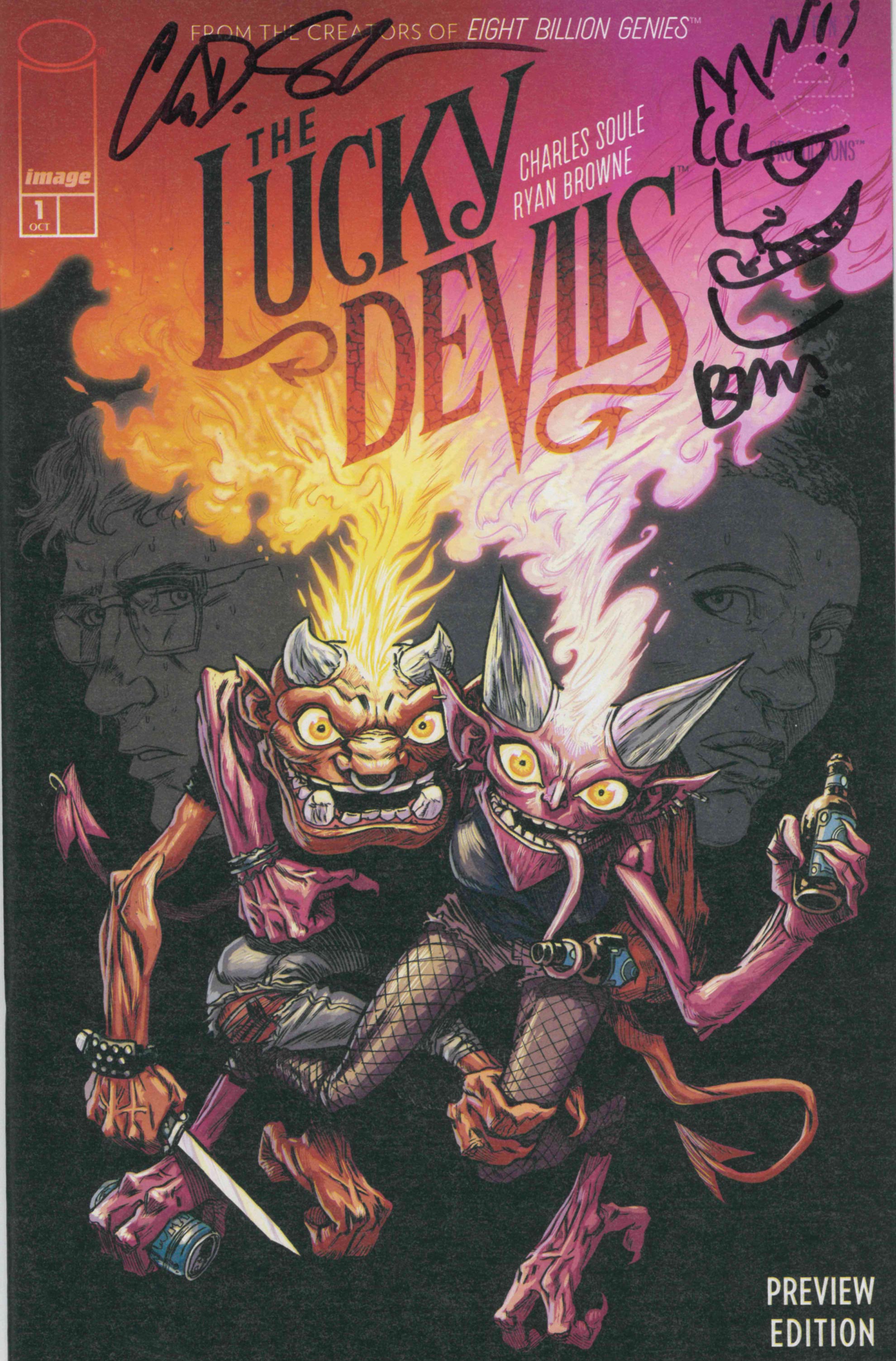 *SIGNED* LUCKY DEVILS (2025) #1 NYCC 2024 PREVIEW EDITION - SIGNED BY SOULE AND BROWN WITH REMARQUE