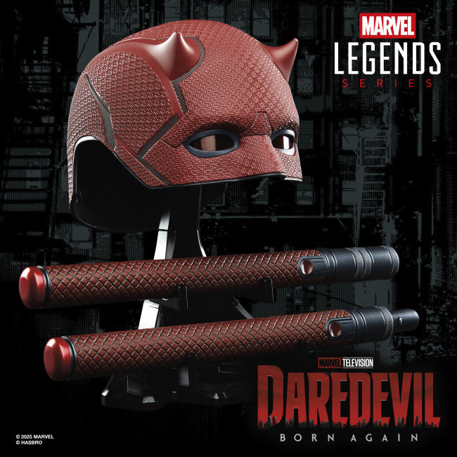 MARVEL LEGENDS SERIES DAREDEVIL BORN AGAIN PREMIUM ROLEPLAY MASK AND BILLY CLUB