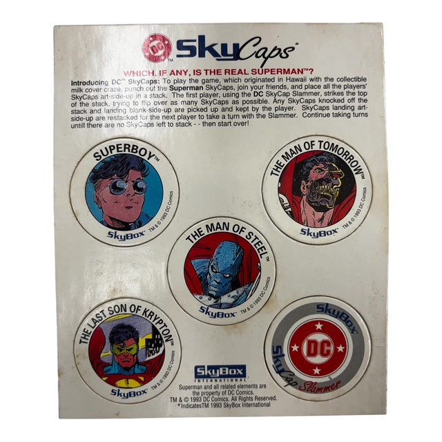 1993 SUPERMAN SKYCAPS BY SKYBOX PROMO SHEET