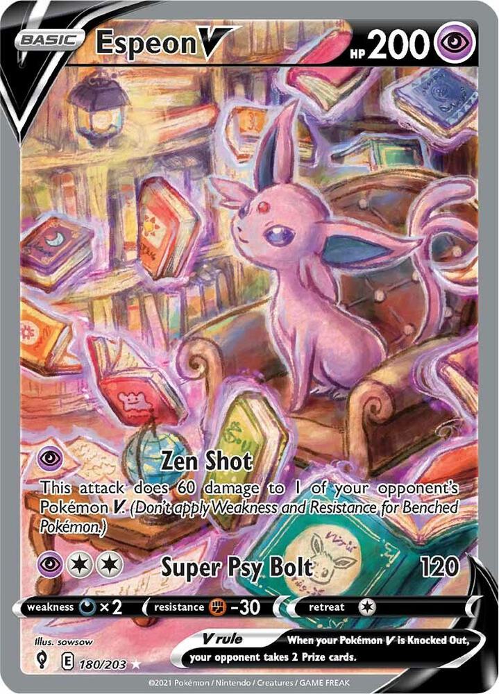 POKEMON TCG: EVOLVING SKIES ESPEON V 180/203 ALTERNATE FULL ART