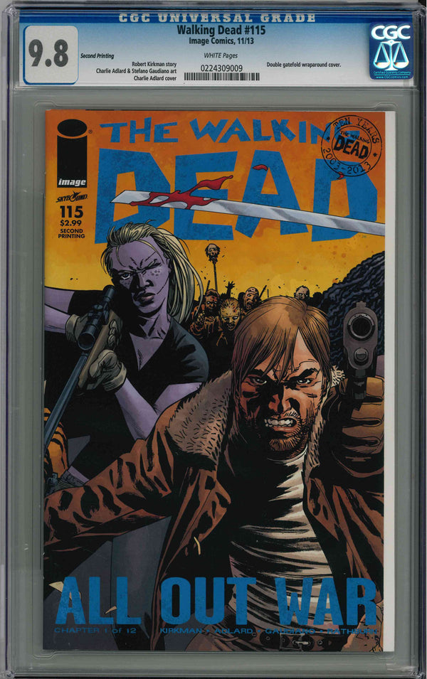 CGC WALKING DEAD (2003) #115 2ND PRINTING (9.8)