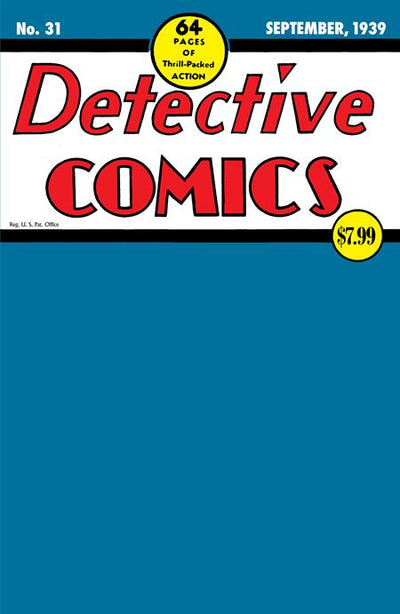 DETECTIVE COMICS (1937) #31 FACSIMILE EDITION (2025) CVR C BLANK CARD STOCK VAR