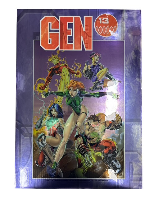 VINTAGE (1994) J SCOTT CAMPBELL GEN 13 CHROMIUM POSTER
