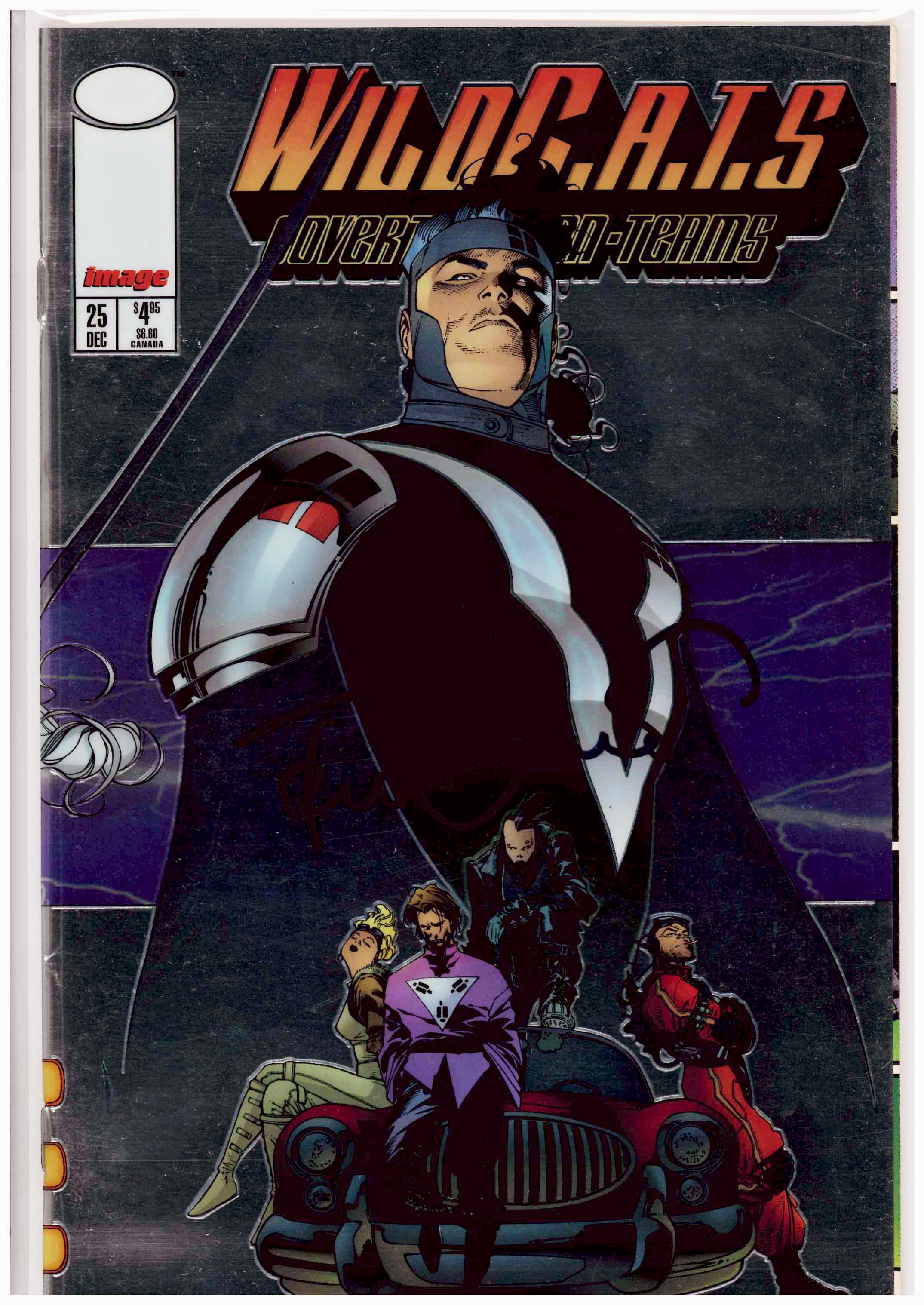 WILDCATS (1992) #25 SILVER FOIL EDITION - SIGNED BY TRAVIS CHAREST