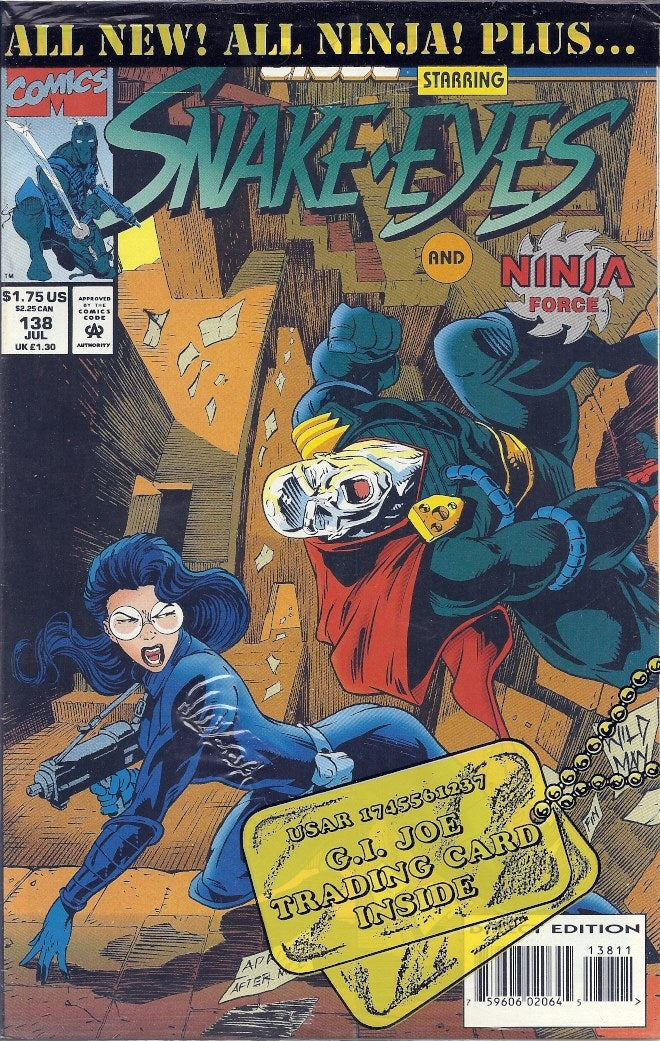 GI JOE A REAL AMERICAN HERO (1982) #138 POLYBAGGED WITH TRADING CARD