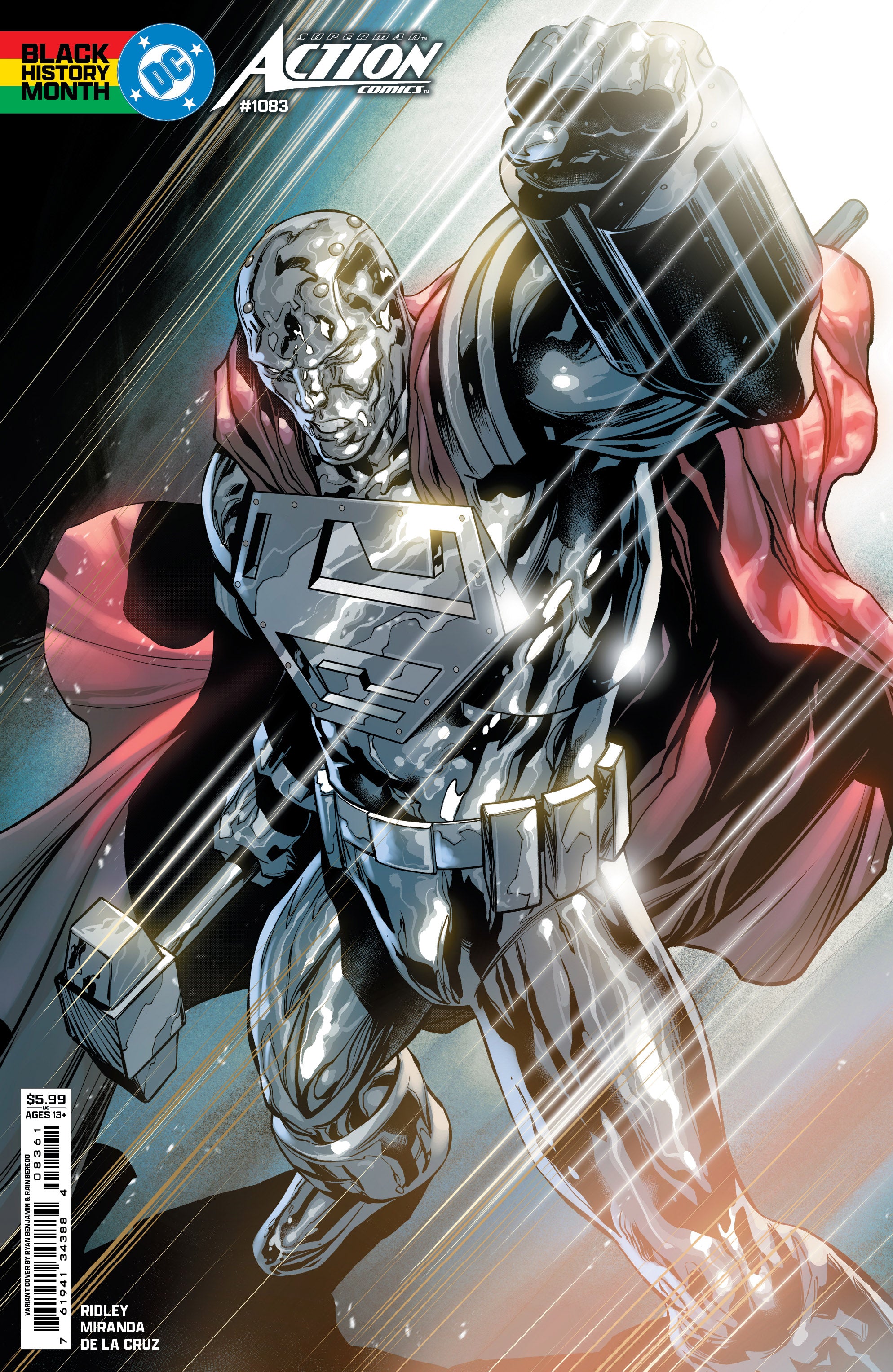 ACTION COMICS (2016) #1083 CVR D RYAN BENJAMIN BLACK HISTORY MONTH CARD STOCK VAR