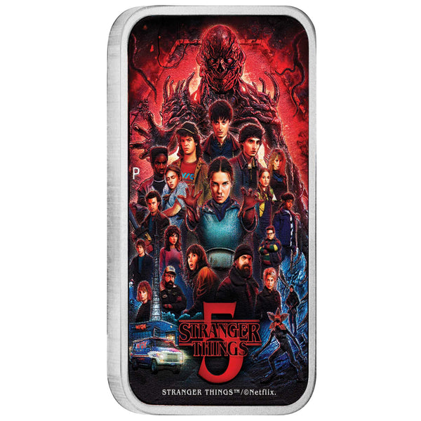 STRANGER THINGS - SEASON 5 POSTER 2026 1oz SILVER COLOURED RECTANGULAR COIN