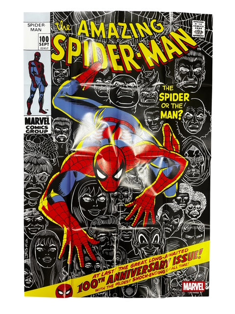 AMAZING SPIDER-MAN (1963) #100 FACSIMILE EDITION (2026) FOLDED PROMO POSTER