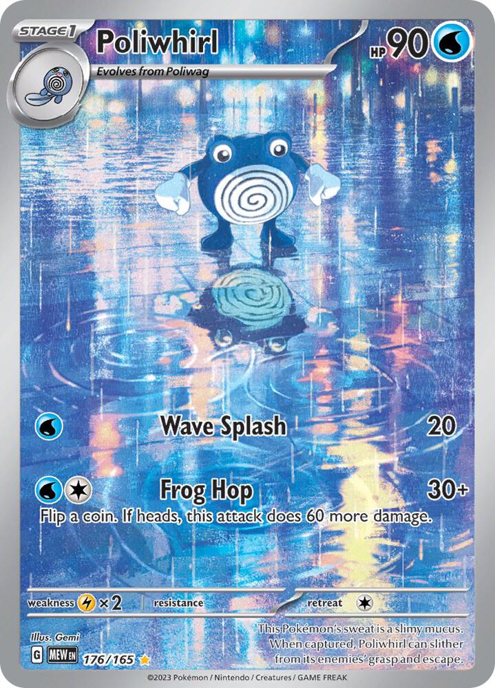 POKEMON TCG: 151 POLIWHIRL 176/165 ILLUSTRATION RARE