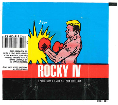 1985 TOPPS ROCKY IV EMPTY WRAPPER - DRAGO
