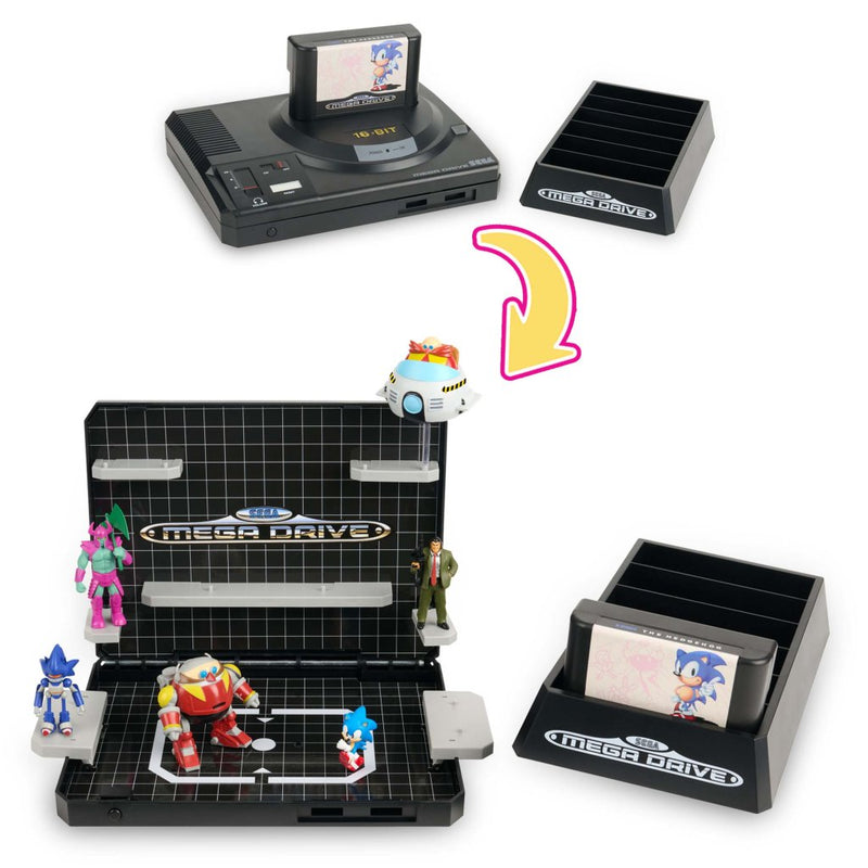 CONSOLE HEROES SEGA MEGA DRIVE DISPLAY CONSOLE SUPERVILLAIN BOSS BUNDLE DIORAMA