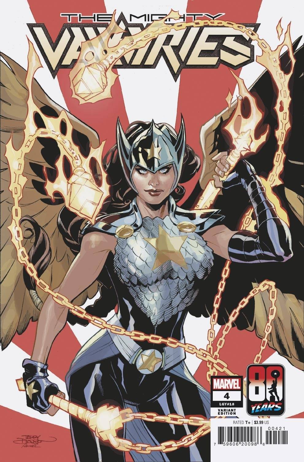 MIGHTY VALKYRIES #4 DODSON CAPTAIN AMERICA 80TH VAR