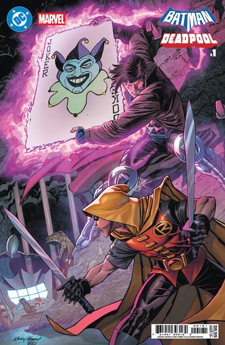 BATMAN DEADPOOL (2025) #1 (ONE SHOT) CVR I ANDY KUBERT DAMIAN WAYNE GAMBIT CARD STOCK VAR