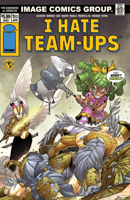 DARKNESS VS ANGELUS (2026) #1 (ONE SHOT) CVR F PAT BOUTIN I HATE FAIRYLAND TEAM UP VAR