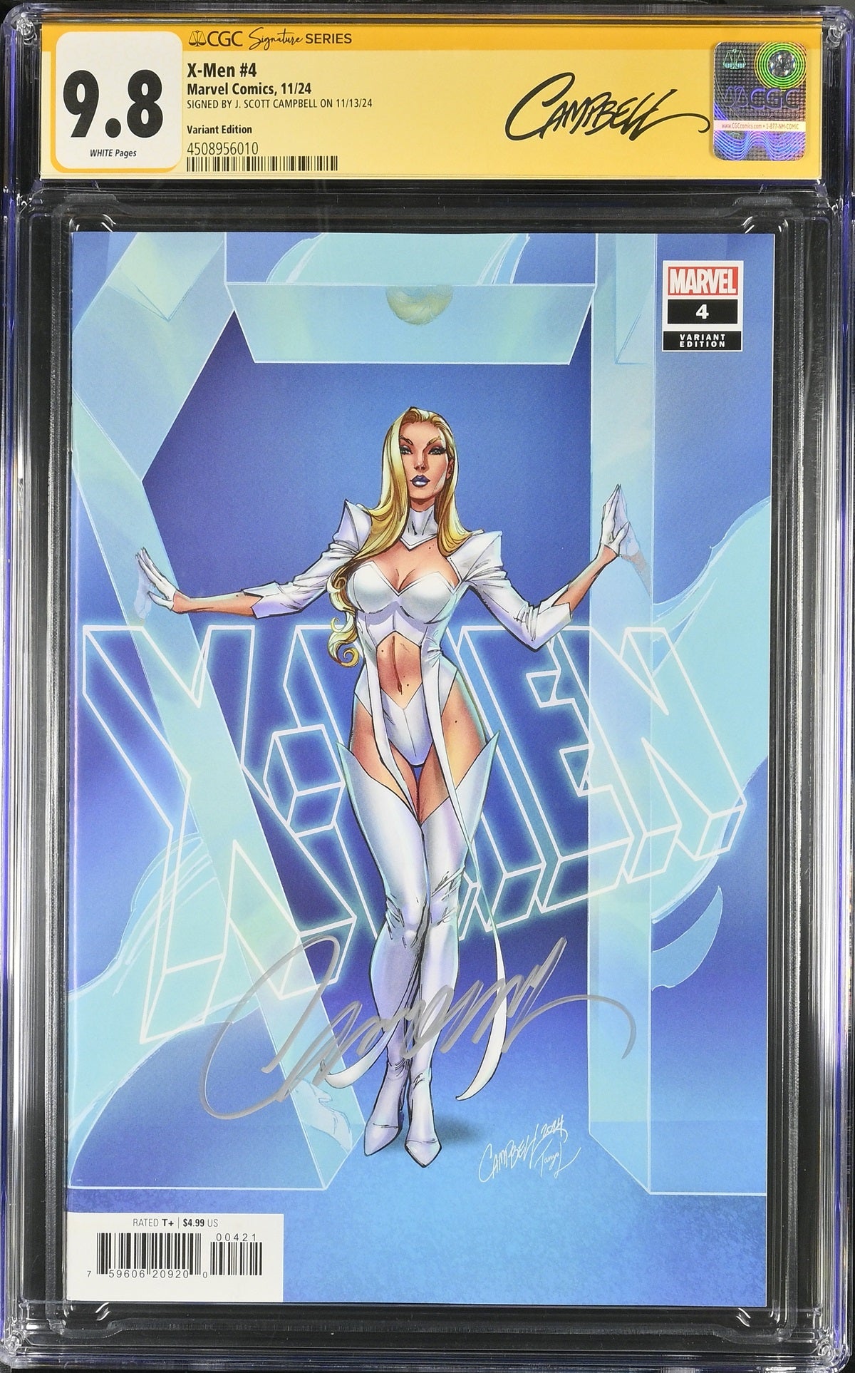 CGC X-MEN (2024) #4 VARIANT EDITION (9.8) SIGNATURE SERIES - SIGNED BY J. SCOTT CAMPBELL