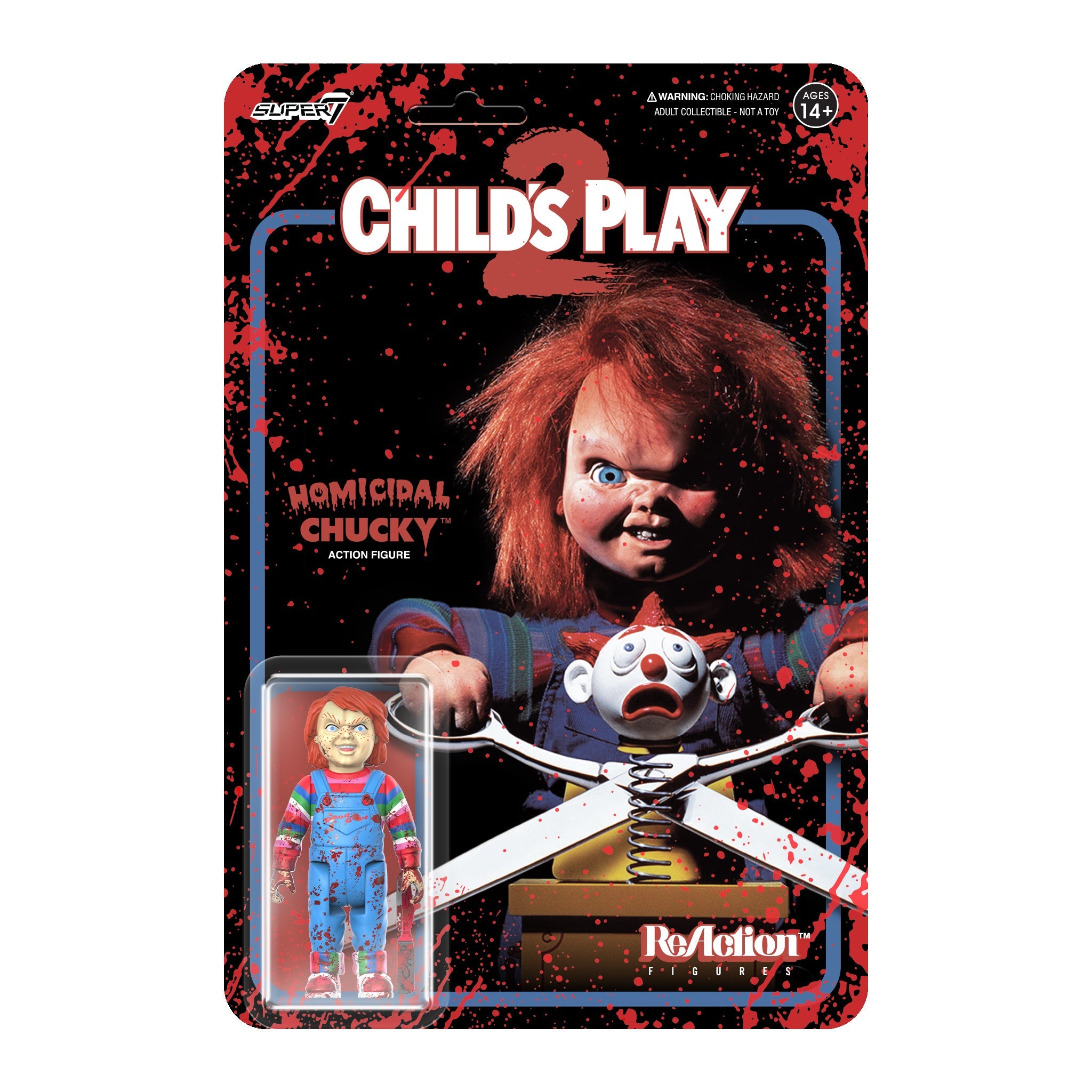 HOMICIDAL CHUCKY BLOOD SPLATTER REACTION FIG