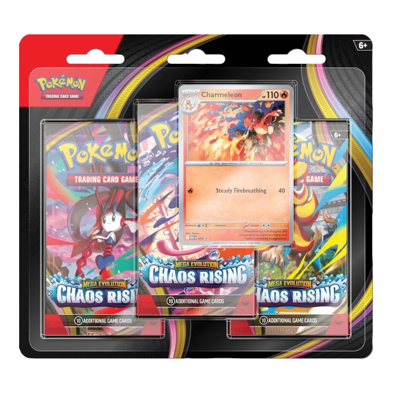 POKEMON TCG: MEGA EVOLUTION 4 CHAOS RISING 3 BOOSTER BLISTER