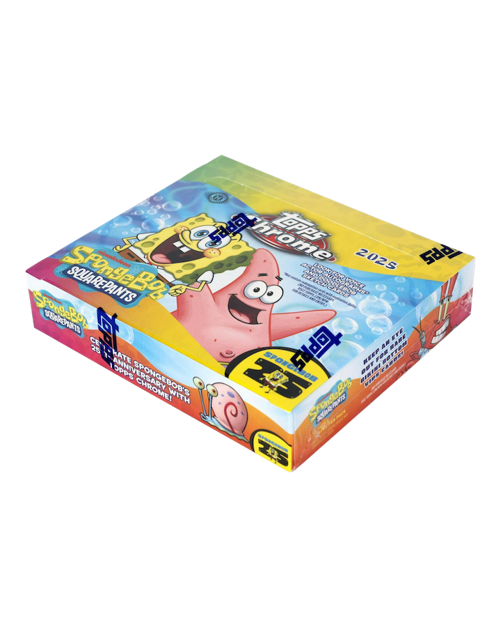 2025 TOPPS CHROME SPONGEBOB 25TH ANNIVERSARY HOBBY BOX
