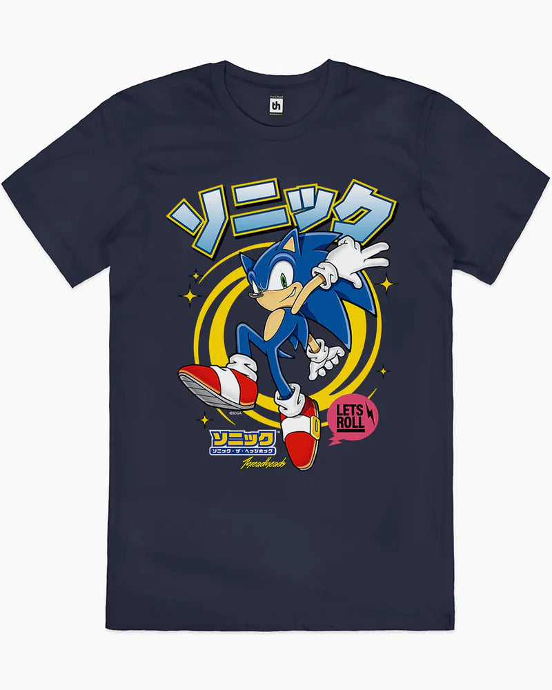 (M) SONIC JP T-SHIRT NAVY BLUE