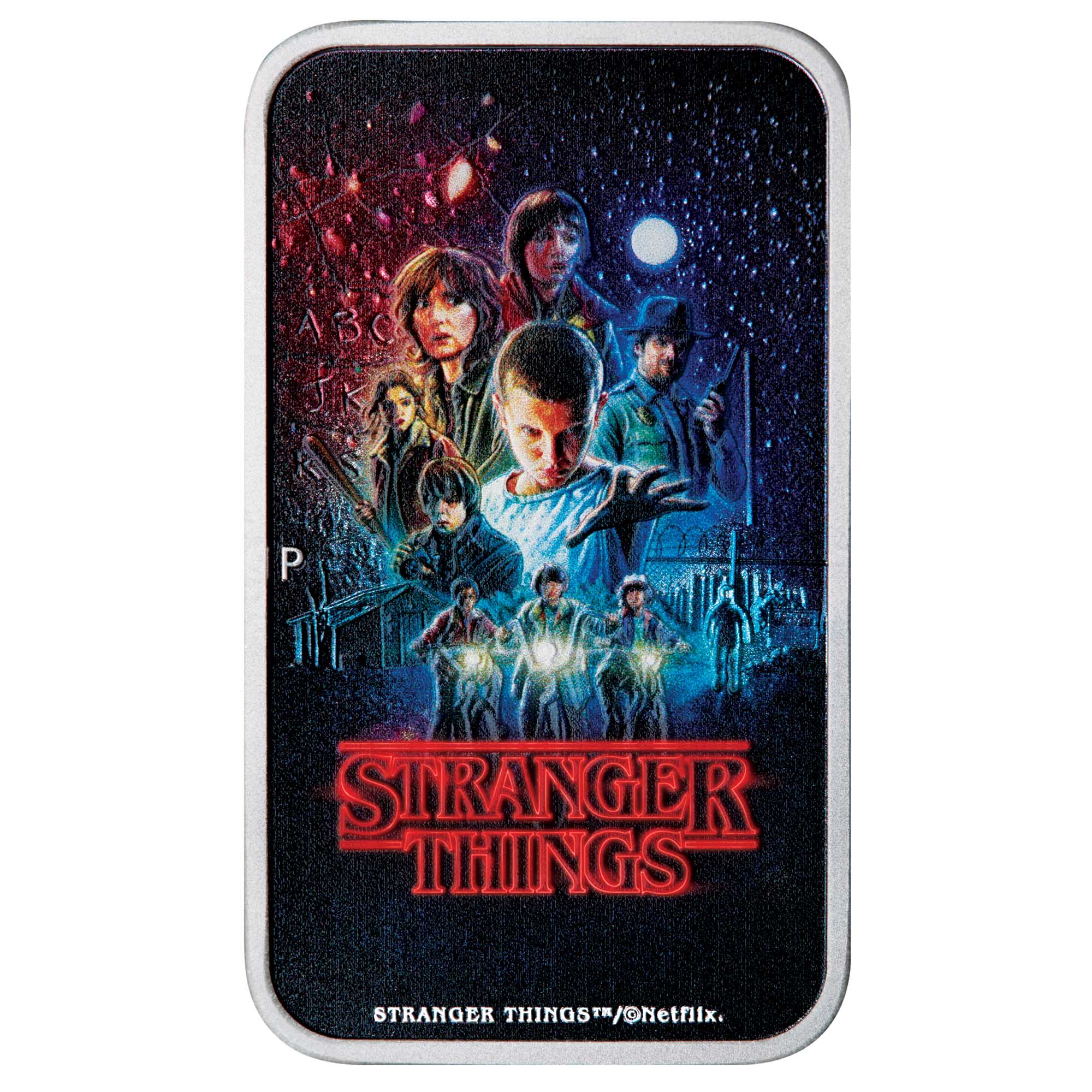 STRANGER THINGS - SEASON 1 POSTER 2026 1oz SILVER COLOURED RECTANGULAR COIN