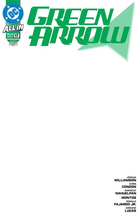 GREEN ARROW (2023) #17 CVR D BLANK CARD STOCK VAR