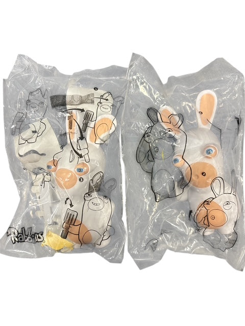 HUNGRY JACKS RABBIDS MEAL TOY (2018) - UNOPENED SET OF TWO