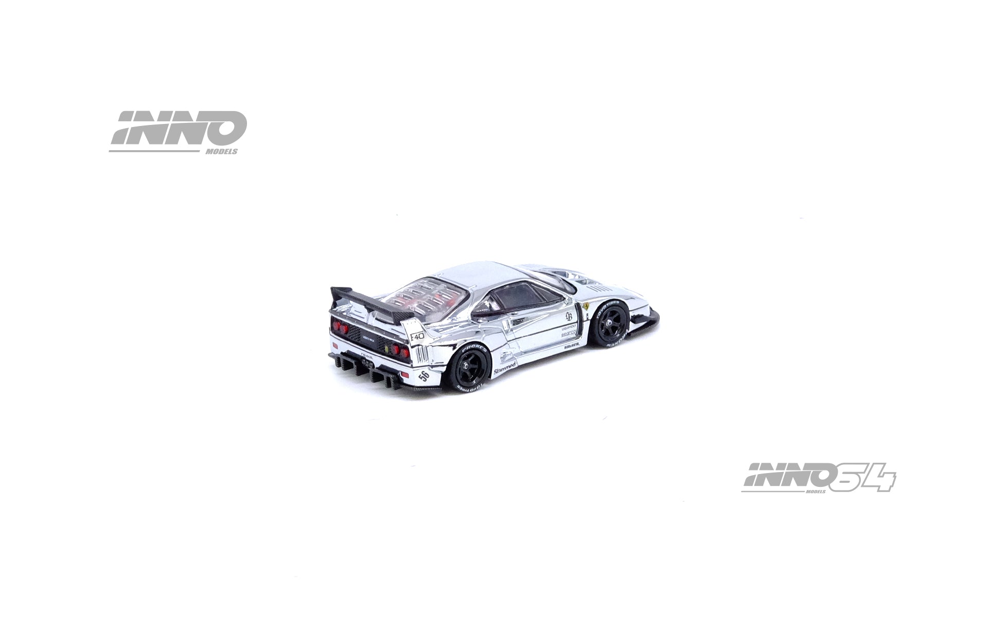 INNO64 1/64 LIBERTY WALK FERRARI F40 CHROME SILVER