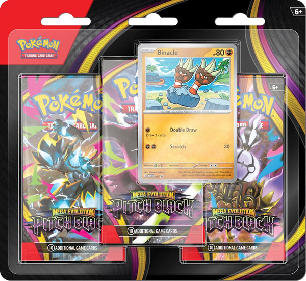 POKEMON TCG: MEGA EVOLUTION 5 PITCH BLACK 3 PACK BLISTER