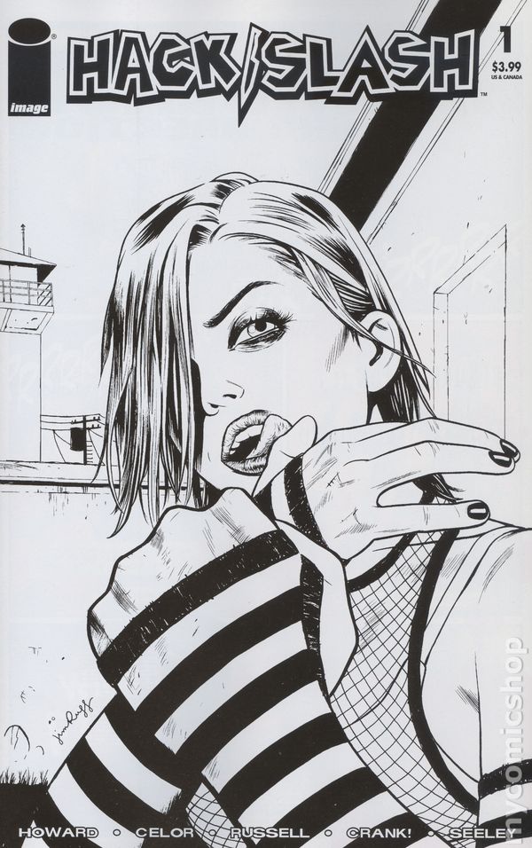 HACK SLASH RESURRECTION #1 CVR D B&W WALKING DEAD #23 TRIBUT