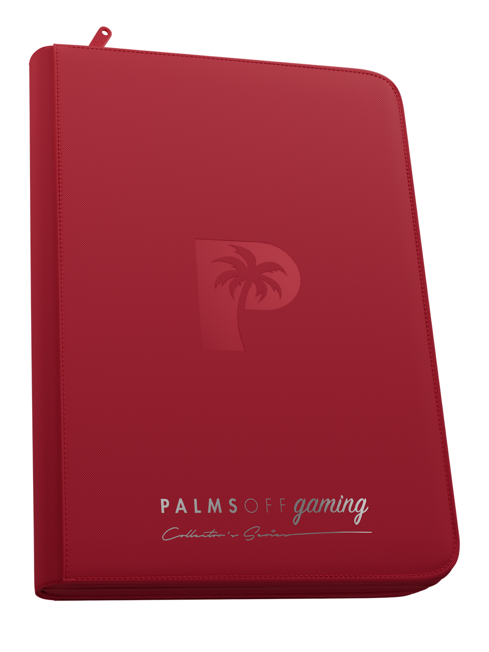 PALMS OFF GAMING COLLECTORS SERIES 9 POCKET RED ZIP TOP LOADER BINDER