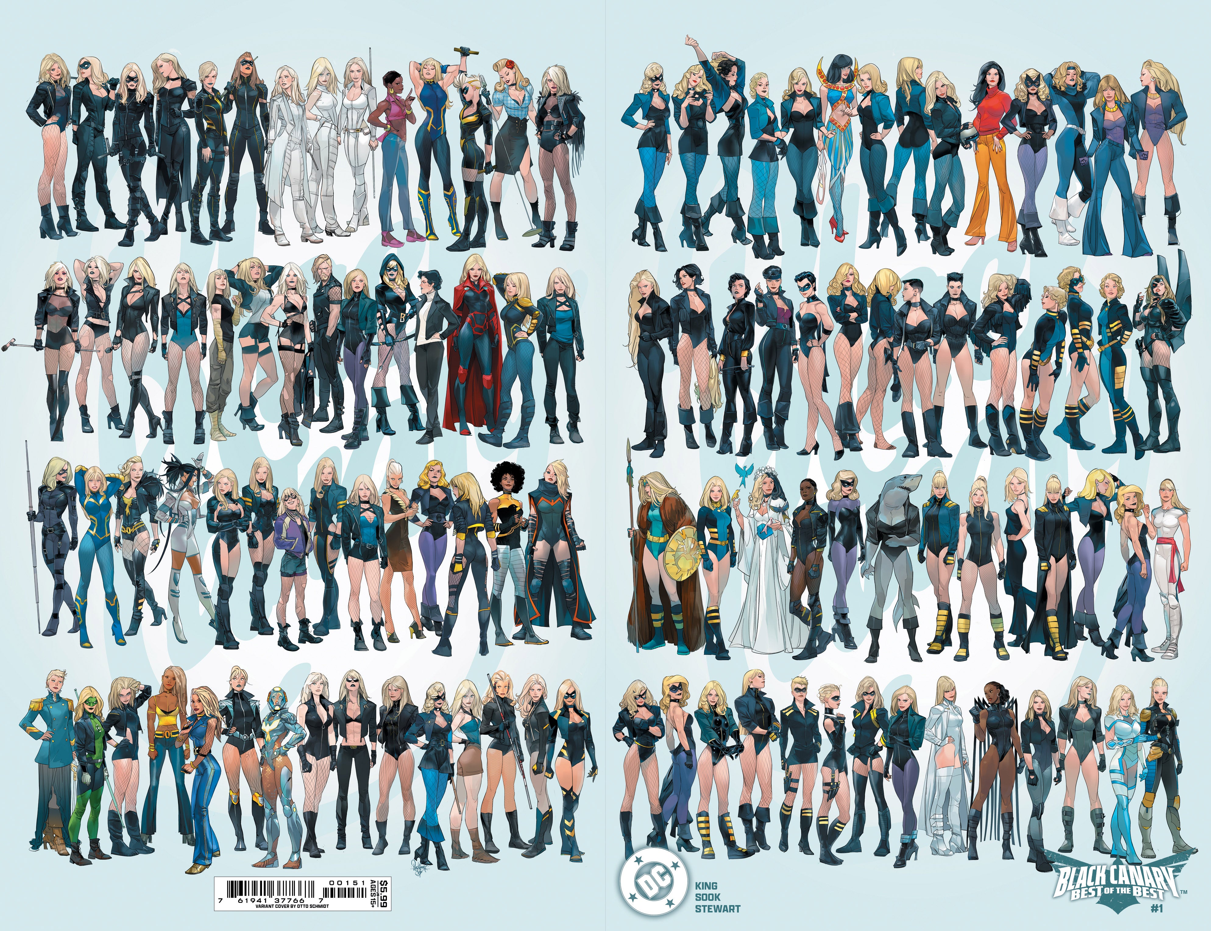 BLACK CANARY BEST OF THE BEST (2024) #1 CVR C OTTO SCHMIDT WRAPAROUND CARD STOCK VAR