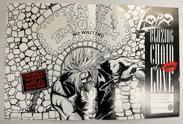 VINTAGE (1992) LOBO BLAZING CHAIN OF LOVE FOLDED PROMO POSTER