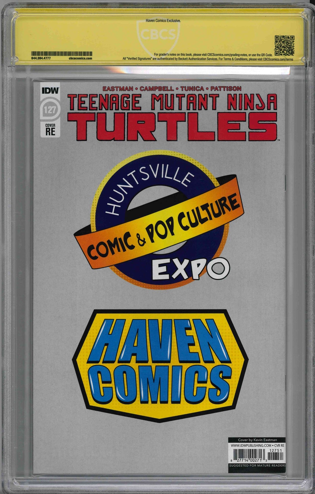 CBCS TEENAGE MUTANT NINJA TURTLES #127 HSV EXPO EXCLUSIVE VAR B (9.6) SIGNATURE SERIES - SIGNED KEVIN EASTMAN