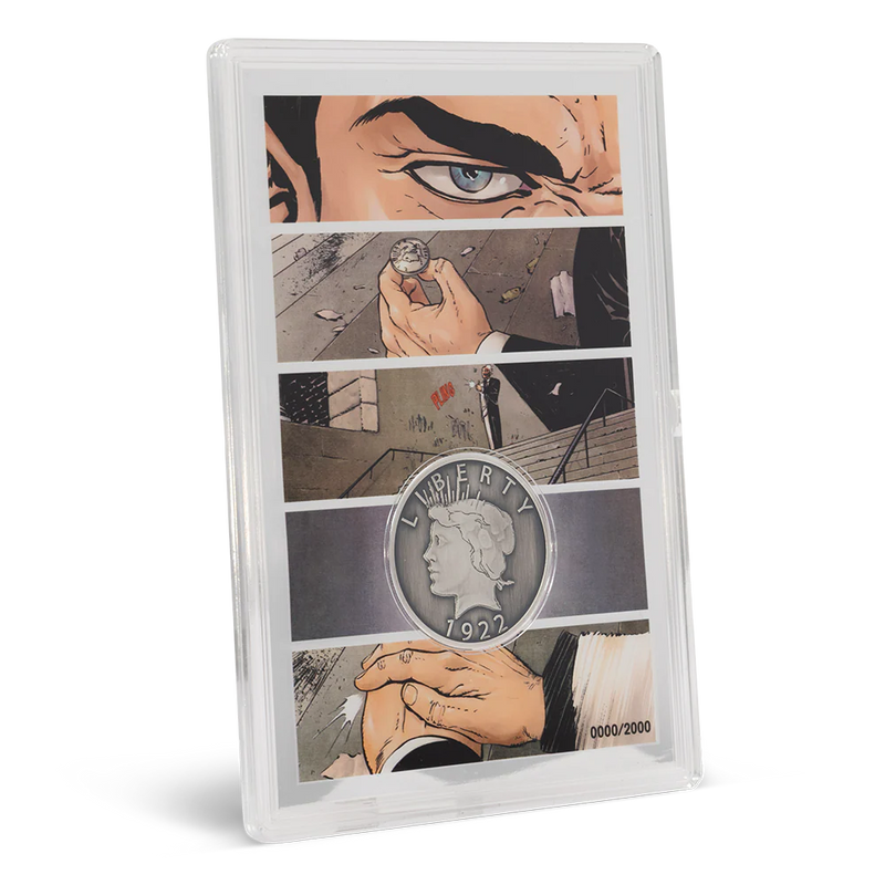 TWO-FACE'S COIN 1/2oz SILVER COIN + 5g SILVER FOIL SET