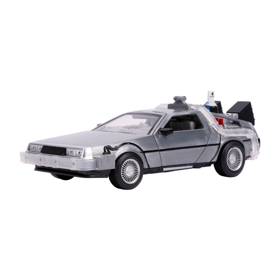 HOLLYWOOD RIDES 1/24 BACK TO THE FUTURE PART II DELOREAN TIME MACHINE