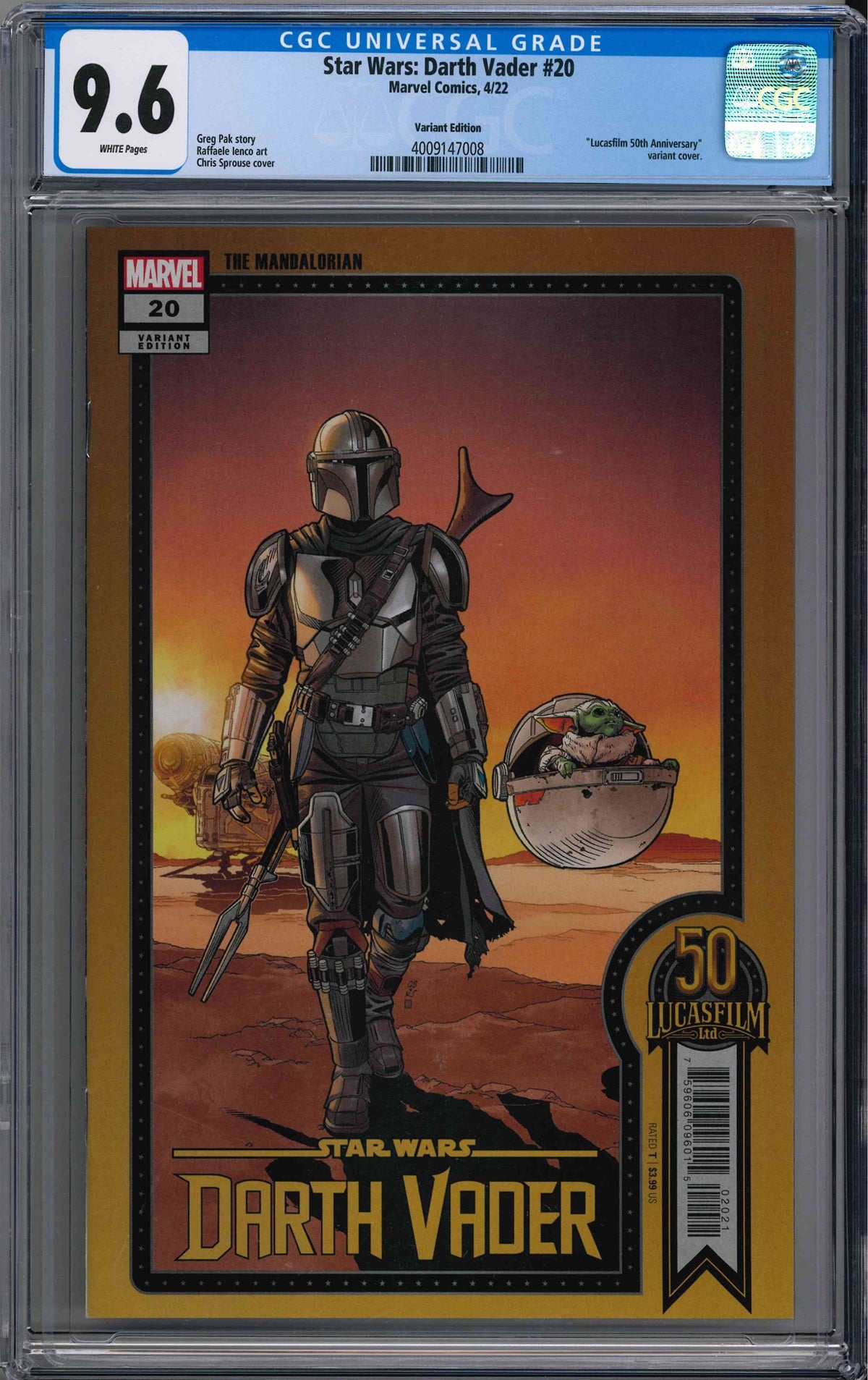 CGC STAR WARS: DARTH VADER #20 VARIENT EDITION (9.6)