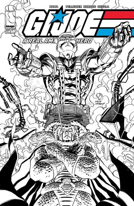 GI JOE A REAL AMERICAN HERO (2023) #319 CVR B ANDY KUBERT B&W VAR