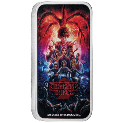STRANGER THINGS - SEASON 2 POSTER 2026 1oz SILVER COLOURED RECTANGULAR COIN