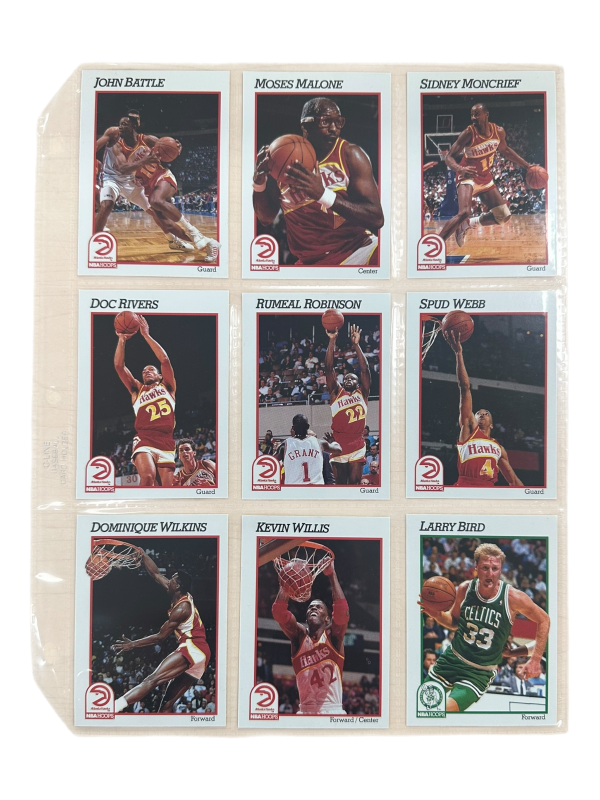 1991/92 NBA HOOPS BASKETBALL **PARTIAL** BASE CARD SET WITH ALBUM