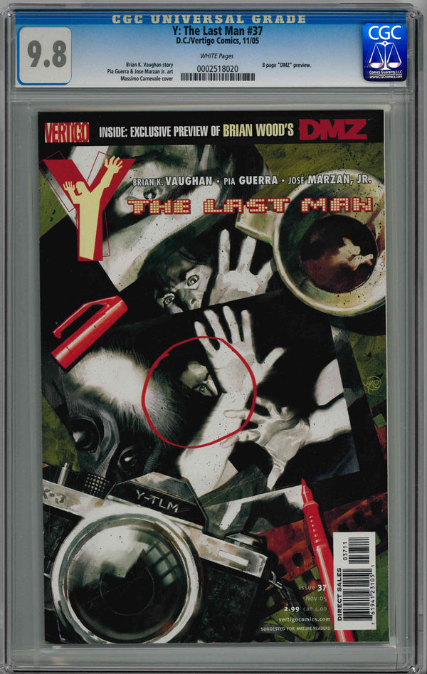 CGC Y: THE LAST MAN (2002) #37 (9.8)