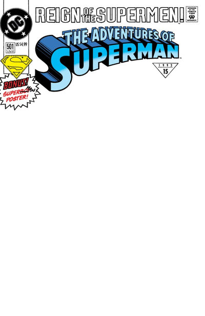 ADVENTURES OF SUPERMAN (1987) #501 FACSIMILE EDITION (2026) FACSIMILE EDITION CVR B BLANK CARD STOCK VAR