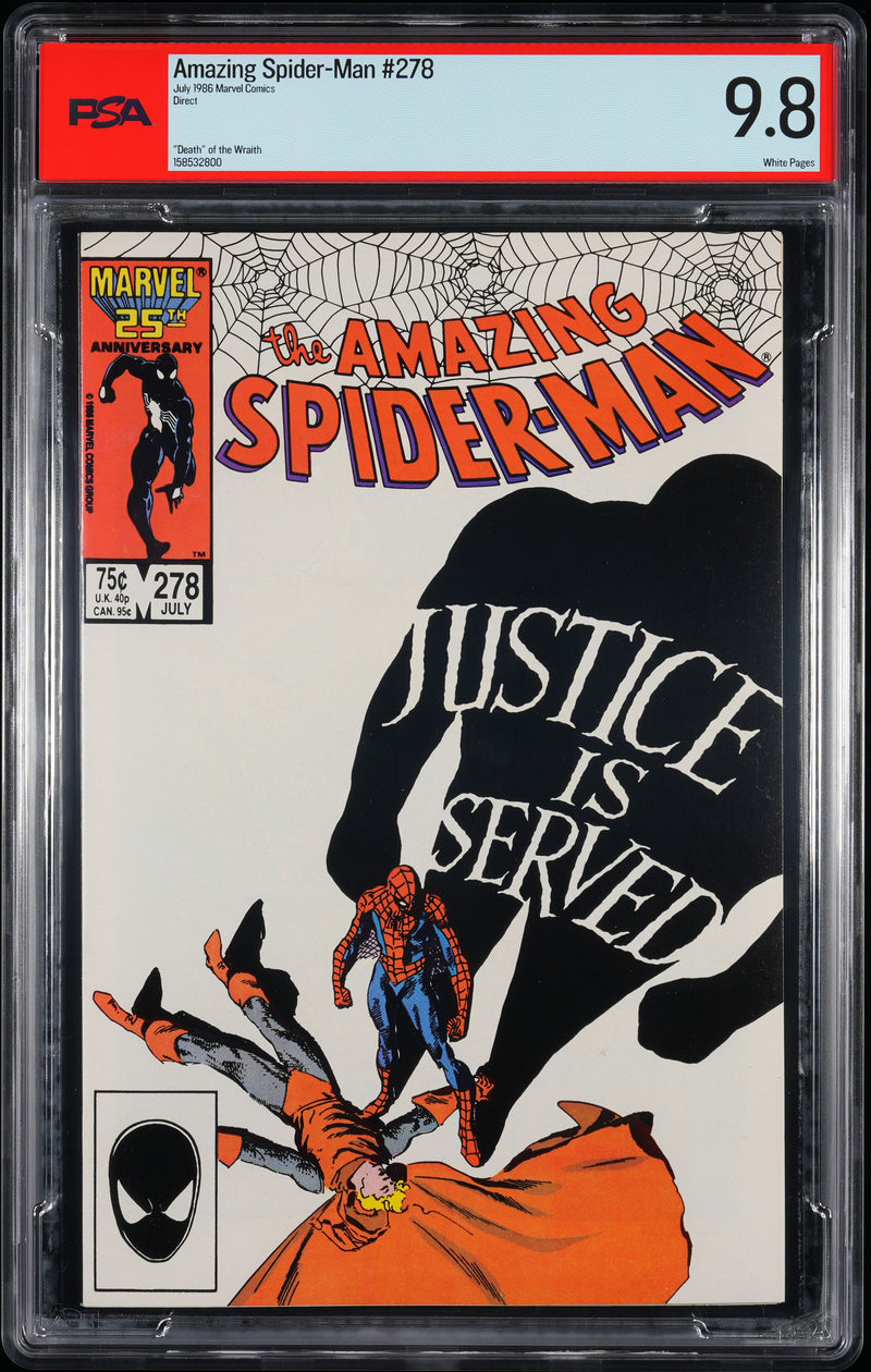 AMAZING SPIDER-MAN (1986) #278 DIRECT PSA 9.8