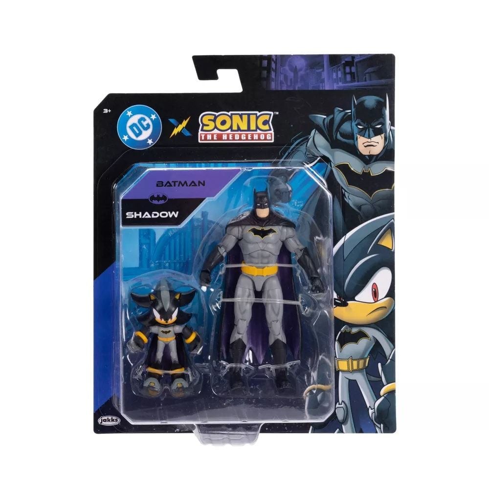 SONIC THE HEDGEHOG X DC BATMAN AND SHADOW AS BATMAN 5IN AF