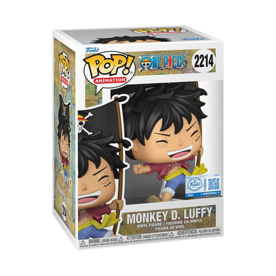 POP ONE PIECE MONLEY D LUFFY (WITH FLAG) US EXCLUSIVE VINYL FIG
