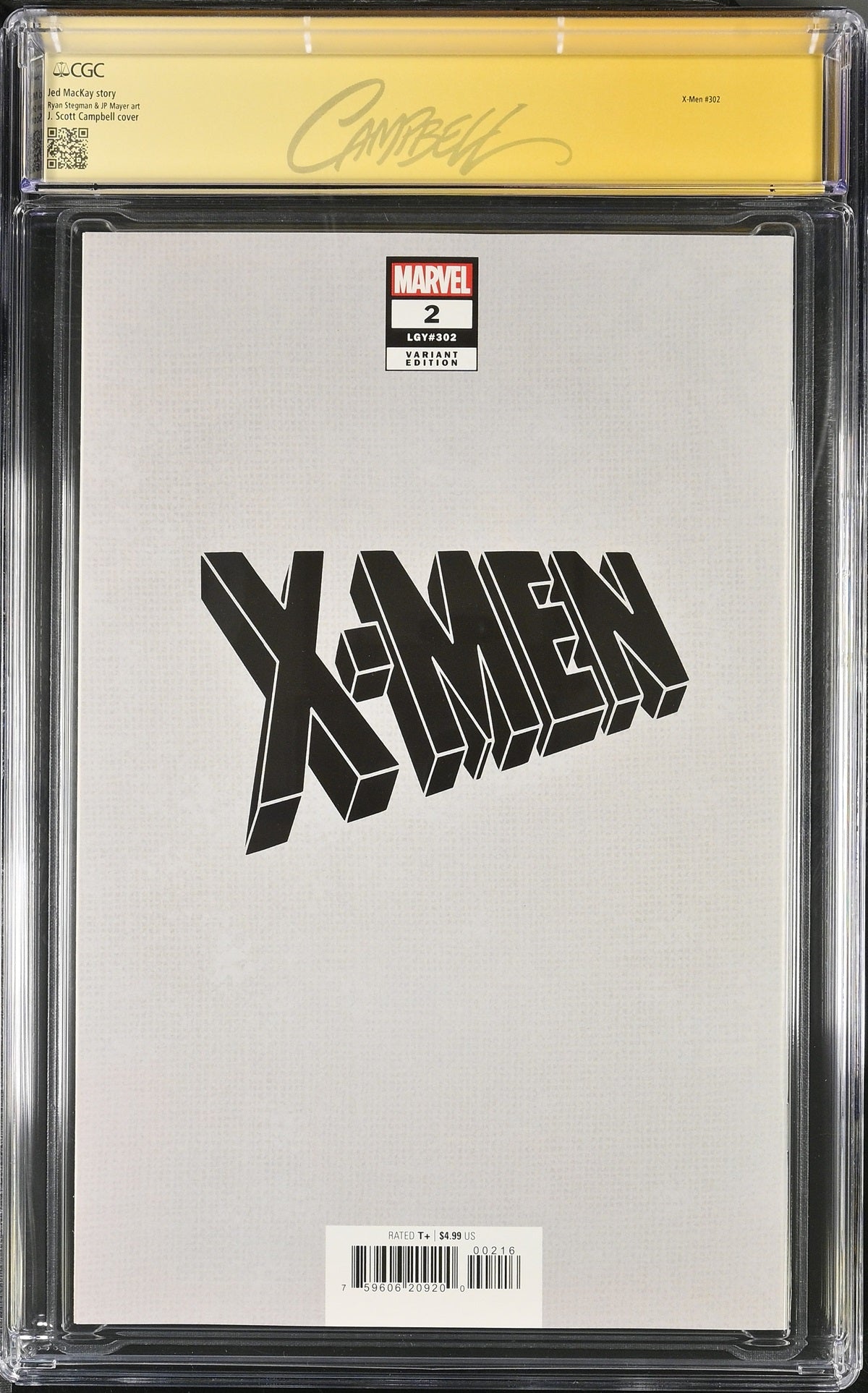 CGC X-MEN (2024) #2 1:100 VIRGIN EDITION (9.8) SIGNATURE SERIES - SIGNED BY J. SCOTT CAMPBELL