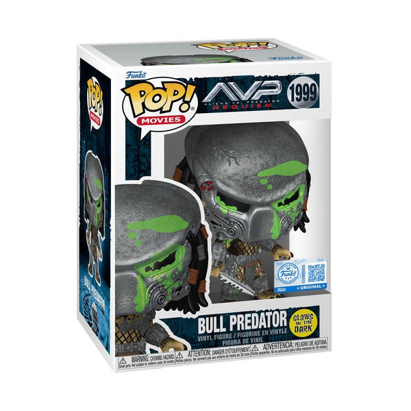 POP ALIEN VS PREDATOR REQUIEM BULL PREDATOR (BATTLE DAMAGED) VINYL FIG