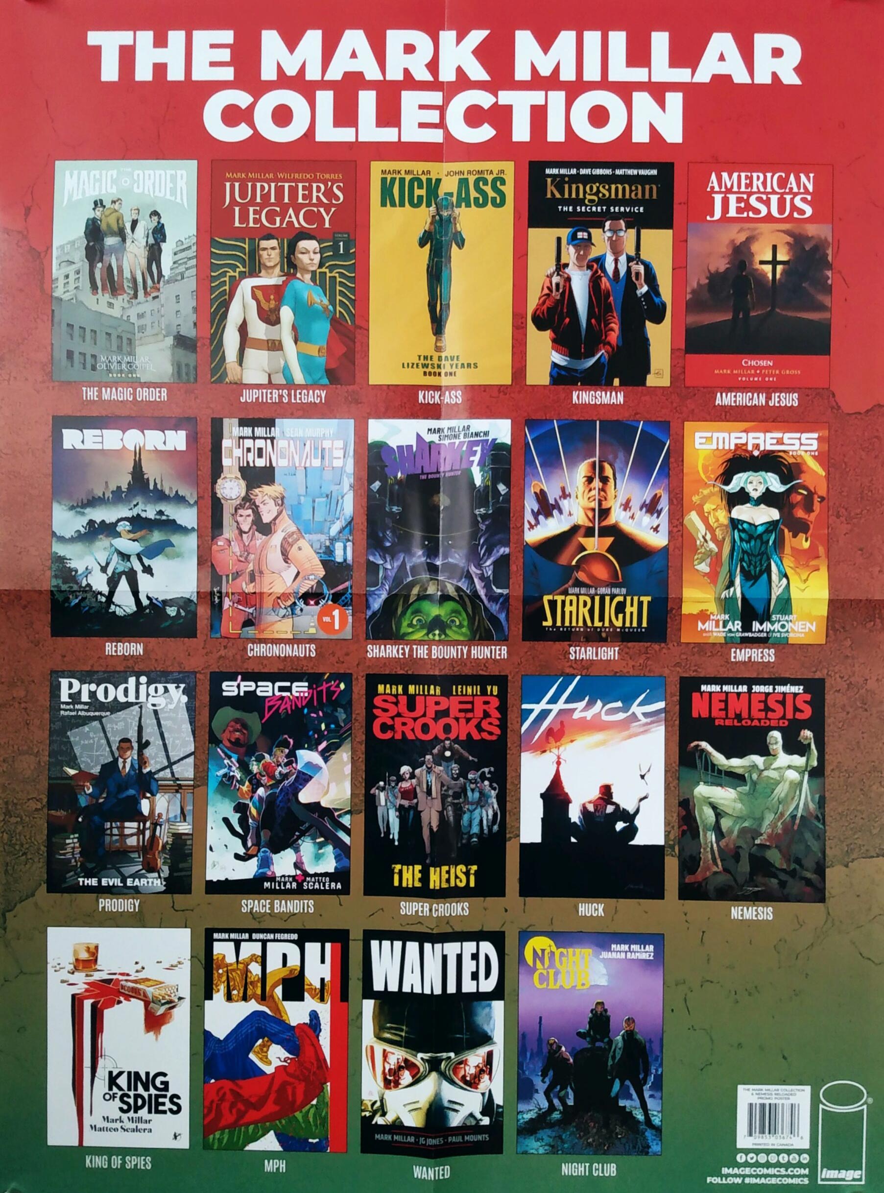 MARK MILLAR COLLECTION / NEMESIS RELOADED DOUBLE SIDED FOLDED PROMO POSTER