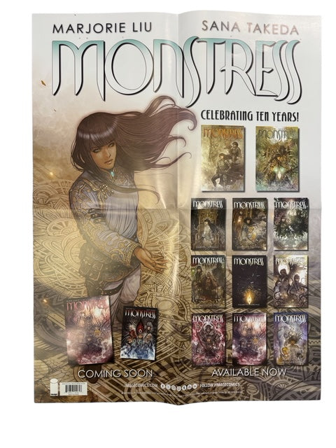 MONSTRESS #55 & MONSTRESS BACKLIST FOLDED DOUBLE SIDED PROMO POSTER